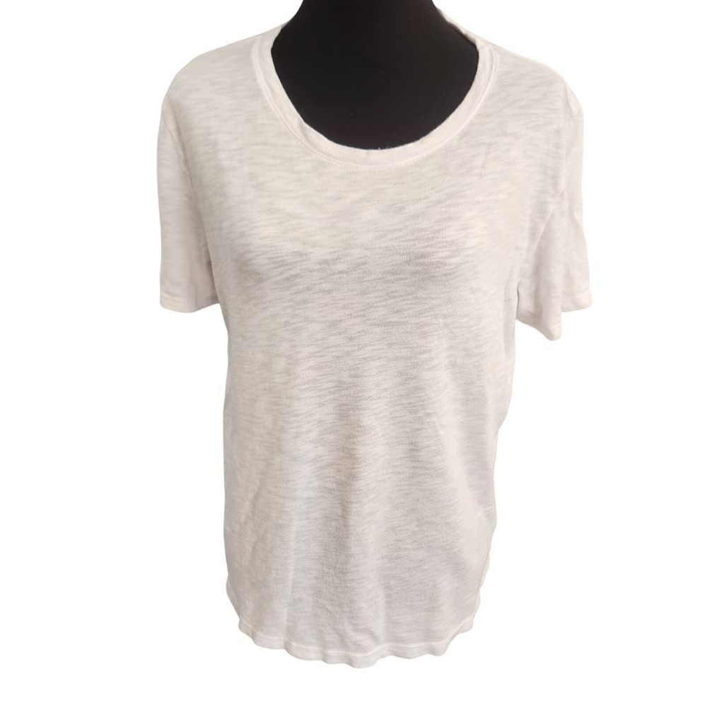 Splendid White Slub Tee Size‎ L